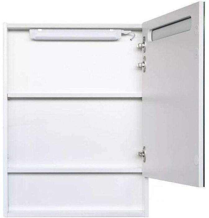 Зеркальный шкаф Comforty Никосия 60 00-00014145 с подсветкой Белый глянцевый