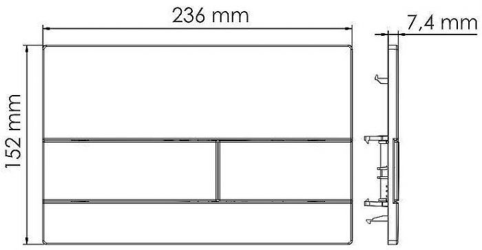 Инсталляция WasserKRAFT Abens 20TLT.010.ME.BL.WH04 для унитаза Черное стекло с Белой клавишей смыва