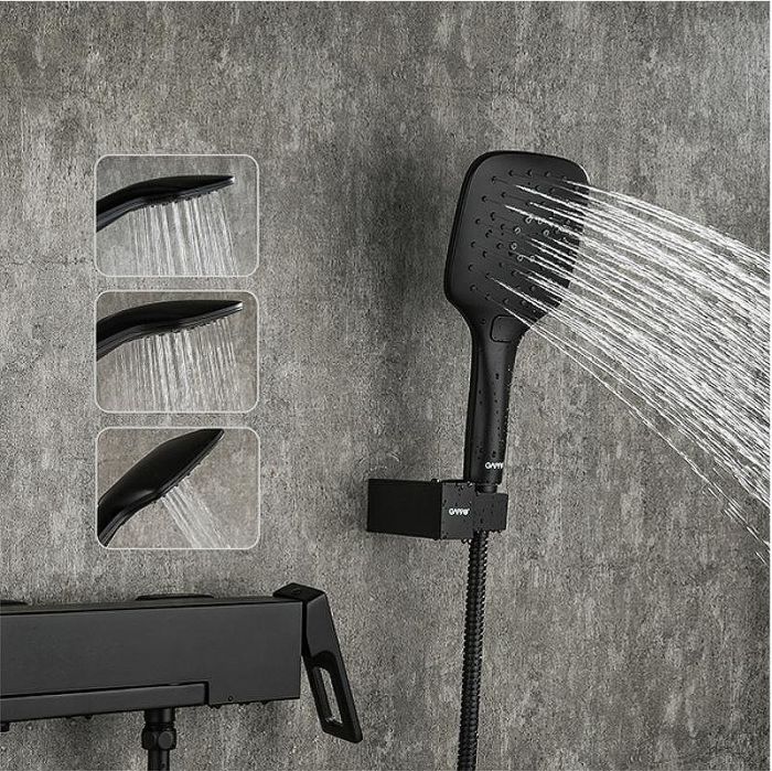 Смеситель для ванны Gappo G17-6 G3217-6 Черный матовый