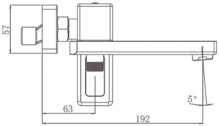 Смеситель для ванны Gappo G17-6 G3217-6 Черный матовый