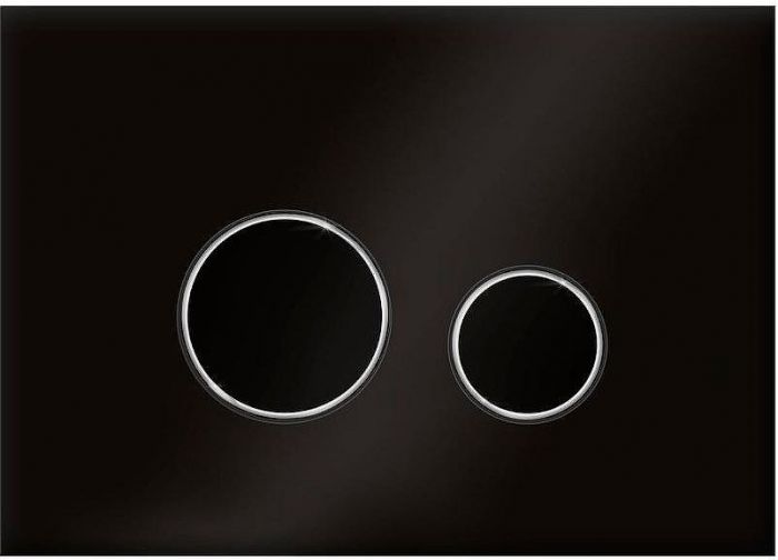 Клавиша смыва KK POL Vitrum Grande V1 Orbis SPP/163/0/K Черная глянцевая Хром