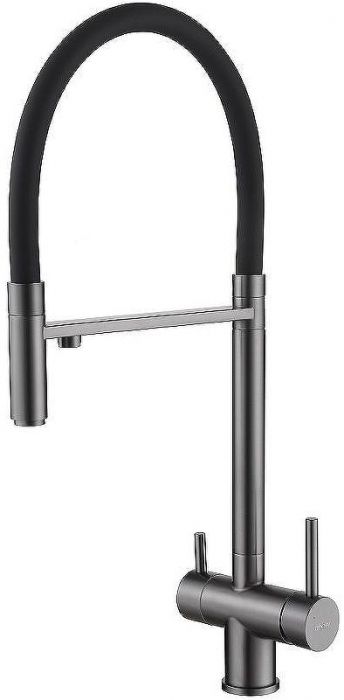 Смеситель для кухни Abber Wasser Kreis AF81141NG Никель Черный матовый