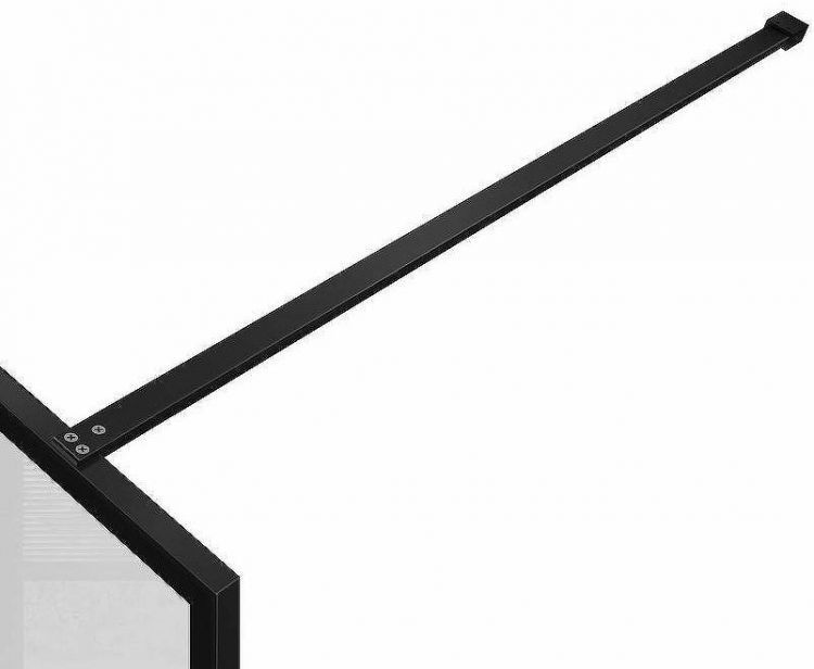 Душевая перегородка Vincea Walk-In 90 VSW-1HC900CFB профиль Черный матовый стекло прозрачное/рифленое