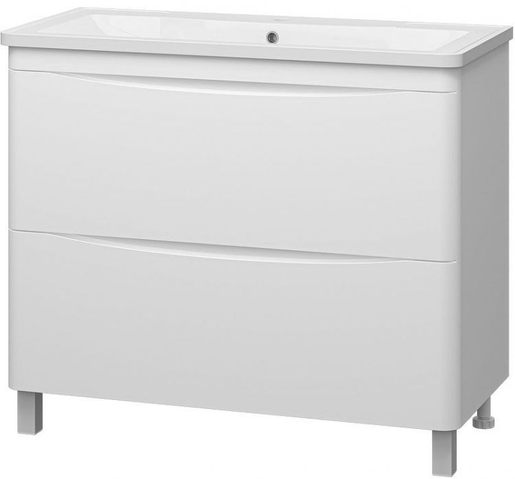 Тумба с раковиной Misty Атлантик 100 УТ000012714 Белая