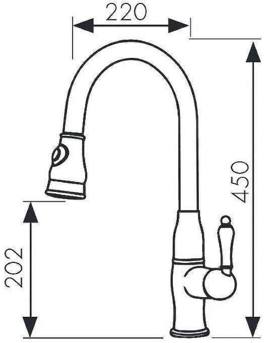 Смеситель для кухни Kaiser Vincent 31366 Хром