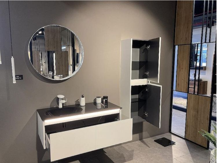 Шкаф пенал Orka Lisbon 40 3001156 подвесной Кашемировый матовый