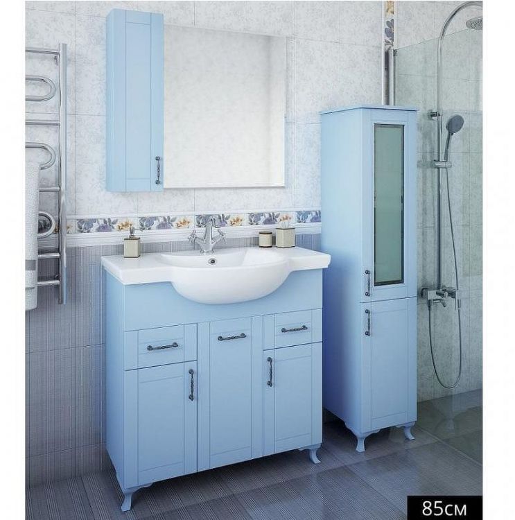 Шкаф пенал Sanflor Глория 32 L С000005723 Голубой Шкаф пенал Sanflor Глория 32 L С000005723 Голубой