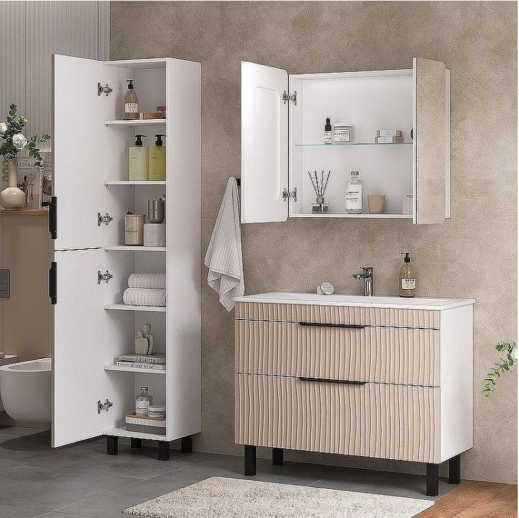 Шкаф пенал Volna Lotty 40 pnLOTTY40-13 Латте Белый