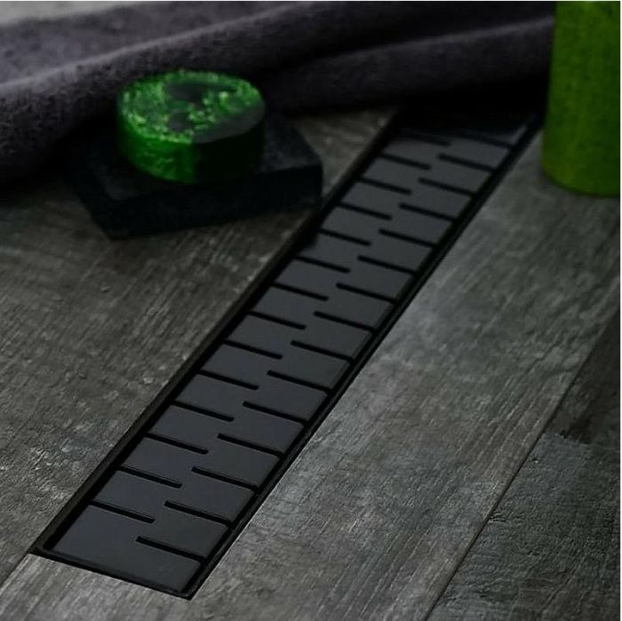 Душевой лоток Paini Medium 850 CH850MC с решеткой Черный матовый