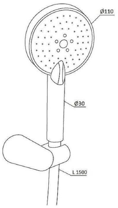 Душевой гарнитур Damixa Origin One 2.0 918110000 Хром