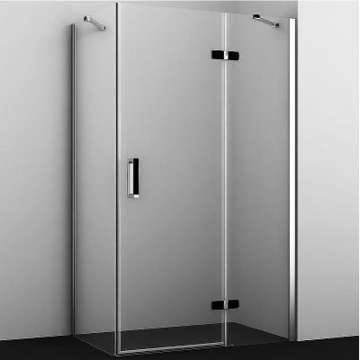 Душевой уголок WasserKRAFT Aller 120х100 R 10H10RBLACK профиль Хром стекло прозрачное