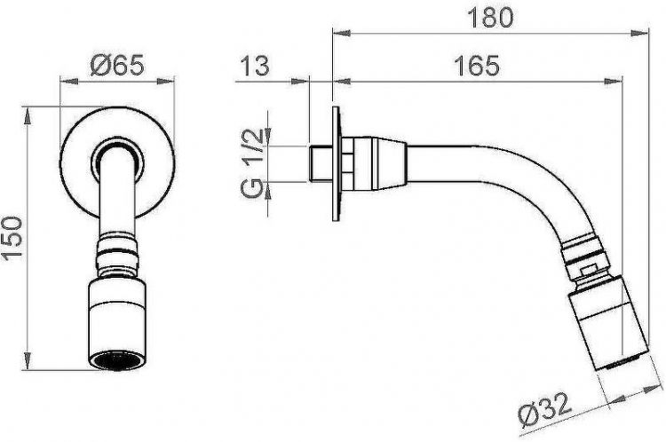 Верхний душ Nofer 07074.2.B Хром Верхний душ Nofer 07074.2.B Хром