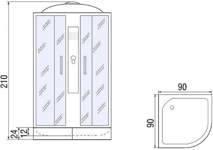 Душевая кабина River Desna 90x90 МТ 10000002195 с поддоном