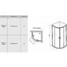 Душевой уголок Ravak Blix BLCP4-80 Sabina 80x80 3B240C40Z1 профиль Хром стекло Transparent