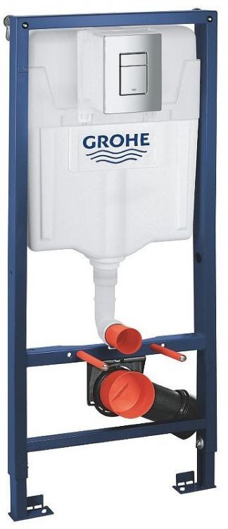 Комплект унитаза с инсталляцией Grohe Rapid SL 39200002 цвет Белый с сиденьем Микролифт и клавишей смыва цвет Хром