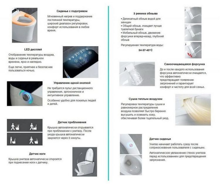 Комплект унитаза биде с инсталляцией Abber Bequem AC1119S-AC0101P цвет Белый с сиденьем Микролифт