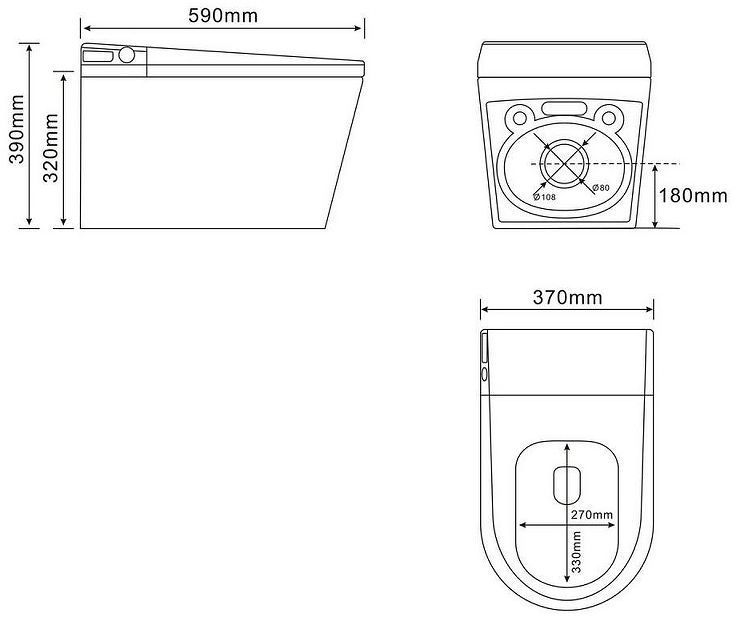 Комплект унитаза биде с инсталляцией Abber Bequem AC1119S-AC0101P цвет Белый с сиденьем Микролифт