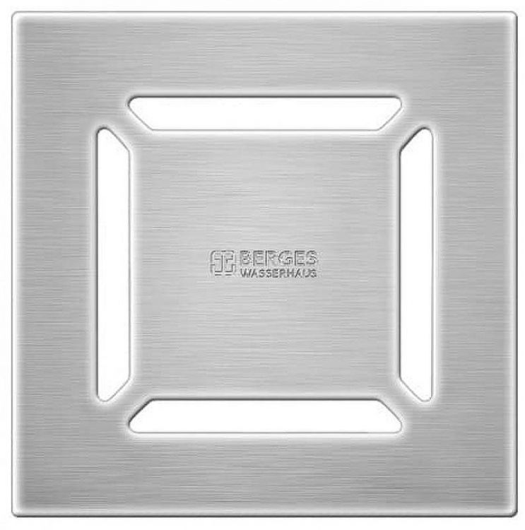 Душевой трап Berges Zentrum Norma 100x100 090462 с решеткой Хром матовый