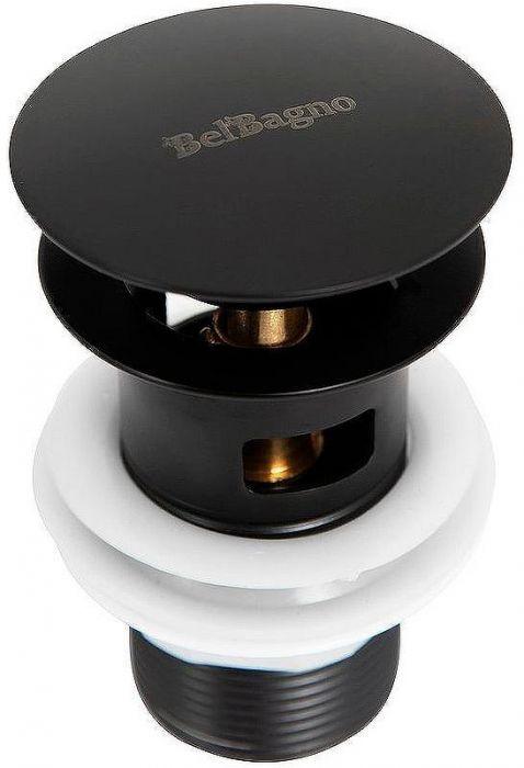 Донный клапан BelBagno BB-SAT-NERO Сlick-Сlack Черный матовый