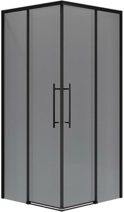 Душевой уголок Niagara Nova 80х80 NG-2828-34BLACK профиль Черный матовый стекло тонированное