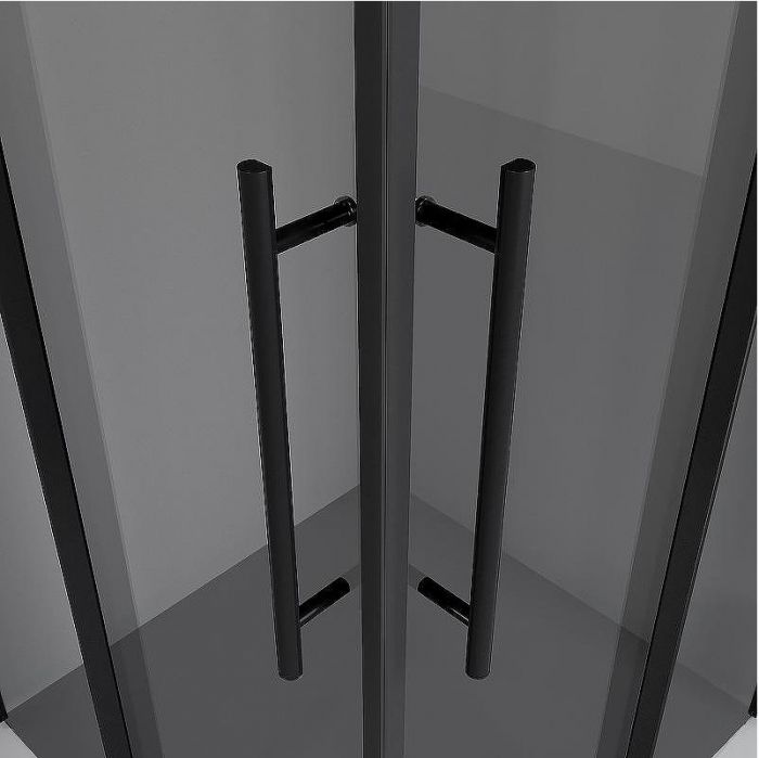 Душевой уголок Niagara Nova 80х80 NG-2828-34BLACK профиль Черный матовый стекло тонированное