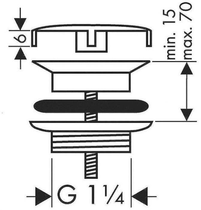 Выпуск для раковины Hansgrohe 50001000 Хром