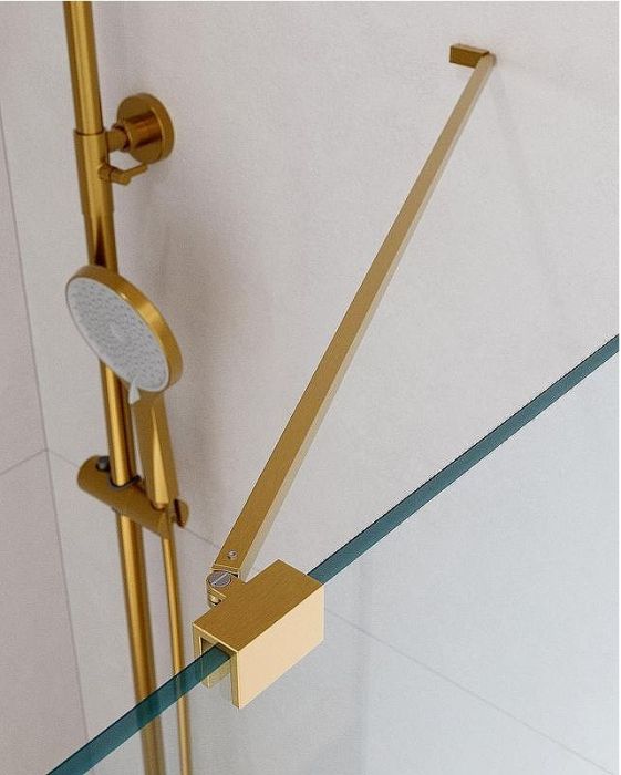 Душевой уголок Cezares Slider 100x80 SLIDER-AH-1-80-90/100-C-BORO профиль Брашированное золото стекло прозрачное