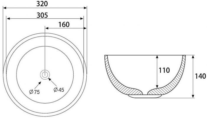 Раковина-чаша Abber Bequem 32 AC2106 Белая