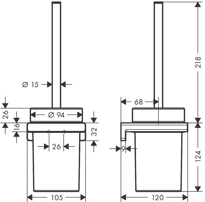Hansgrohe AddStoris Набор для WC, настенный монтаж, цвет: полированное золото