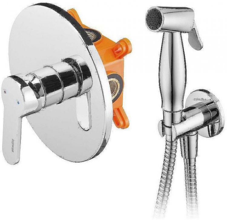 Гигиенический душ со смесителем Swedbe Platta 5524 Хром