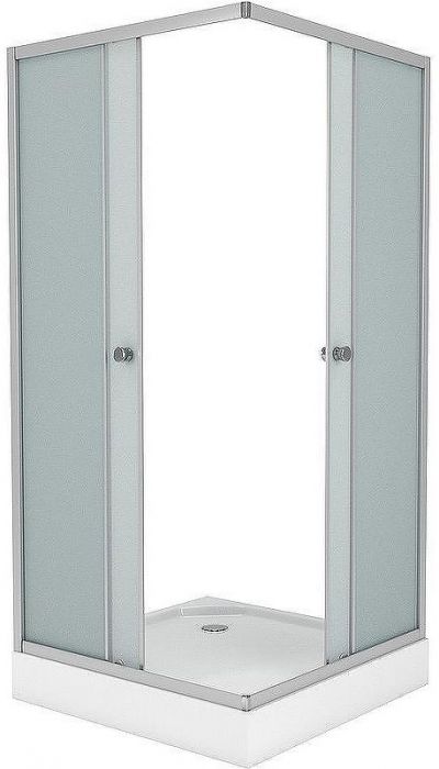 Душевой уголок Niagara Eco 100х100 NG-010-14Q профиль Матовый хром стекло матовое