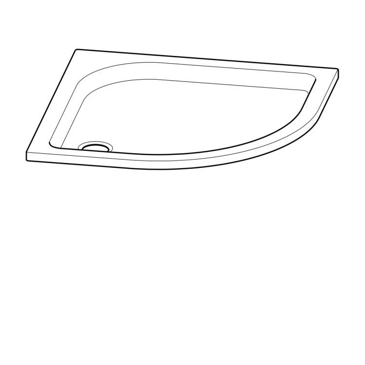 Душевой поддон Geberit Renova угловой круглый, 90х90 см [652210000]