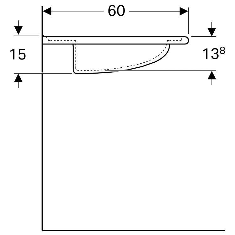 Раковина Geberit Vitalis 65x60 без перелива [121565000]