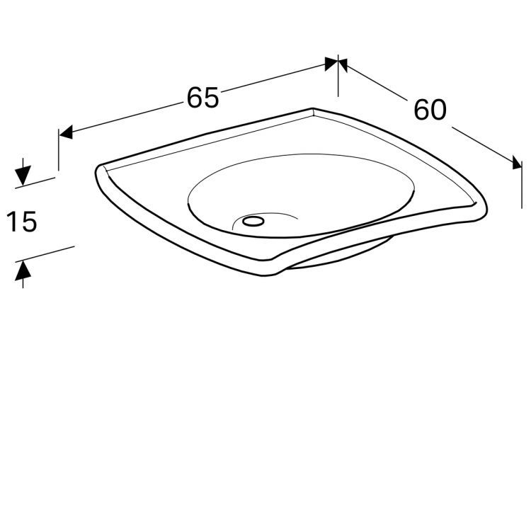 Раковина Geberit Vitalis 65x60 без перелива [121565000]