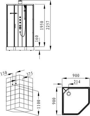 Душевая кабина Alvaro Banos Barcelona P90.10-V2 Blanco