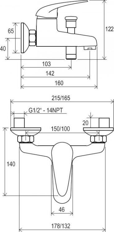 Смеситель для ванны Ravak Suzan SN 022.00/100 X070003 Смеситель для ванны Ravak Suzan SN 022.00/100 X070003
