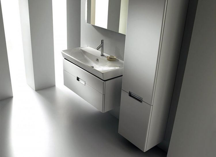Тумба для ванной Reve 100 см подвесная, цвет белый бриллиант [EB1136-G1C]