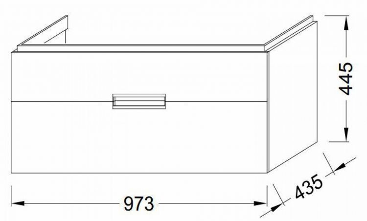 Тумба для ванной Reve 100 см подвесная, цвет белый бриллиант [EB1136-G1C]