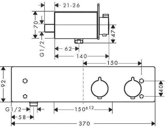Смеситель для душа Hansgrohe ShowerTablet 13102400 с термостатом Белый Хром