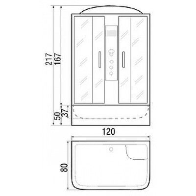 Душевая кабина River Sena 120/80/50 TH