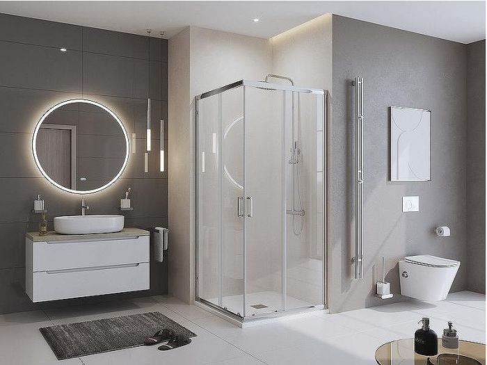 Душевой поддон из искусственного камня BelBagno Uno 90x90 TRAY-MR-UNO-A-90-35-W-CR Белый