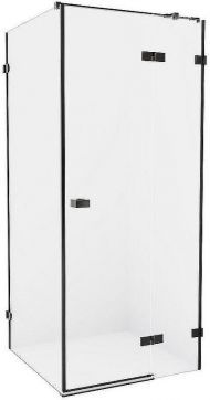 Душевой уголок New Trendy Avexa Black 80х90 R EXK-1565 профиль Черный стекло прозрачное