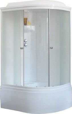 Душевая кабина Royal Bath RB 8120BK6-WC-CH (белое/матовое) левая