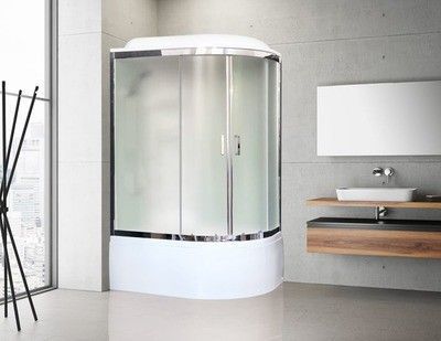 Душевая кабина Royal Bath RB 8120BK6-WC-CH (белое/матовое) левая