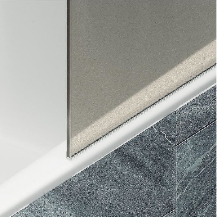 Шторка на ванну Maybah Glass MGV-75-3ш 700x1400 в широком профиле Золото стекло бронзовое матовое