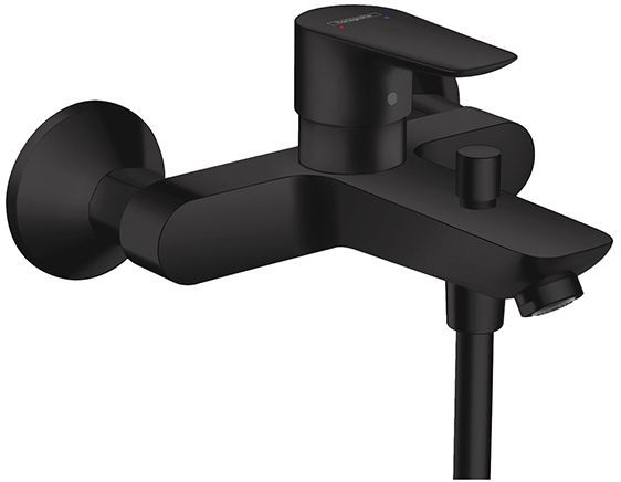 Hansgrohe Talis E Смеситель для ванны настенный, излив 194мм, цвет: черный матовый