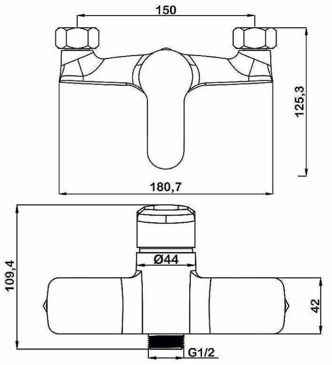 Смеситель для душа Swedbe Olymp 1820 Хром Смеситель для душа Swedbe Olymp 1820 Хром