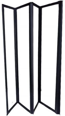 Шторка на ванну Ceruttispa Bouna B 131х139 8325 профиль Черный стекло прозрачное