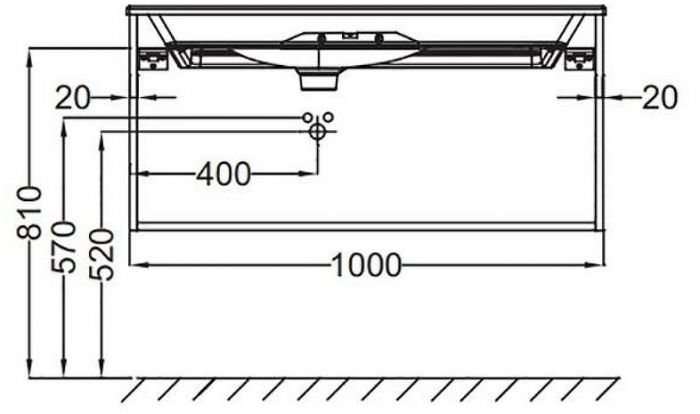 Тумба под раковину Jacob Delafon Nouvelle Vague 100 EB3032-E16 подвесная Светлый орех