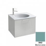 Тумба под раковину Jacob Delafon Odeon Rive Gauche 60 см EB2510-R9-S43 ментол сатин, ручки черные